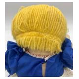 Set of 2 Vintage Handmade Cloth Dolls with Embroidered Features