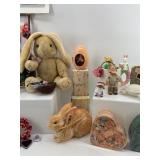 Collection of Easter Themed Decor and Figurines
