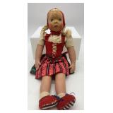 Pair of Vintage Polish Cloth Dolls in Traditional Attire