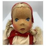 Pair of Vintage Polish Cloth Dolls in Traditional Attire