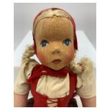 Pair of Vintage Polish Cloth Dolls in Traditional Attire