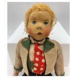 Pair of Vintage Polish Cloth Dolls in Traditional Attire