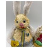 Vintage Easter Bunny Couple with Basket Figurine