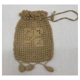 Set of 3 Vintage Beaded and Crochet Drawstring Purses