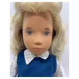 Vintage Blonde Sasha Doll with Blue Dress and White Accessories
