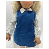 Vintage Blonde Sasha Doll with Blue Dress and White Accessories