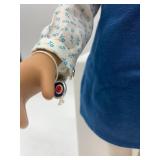 Vintage Blonde Sasha Doll with Blue Dress and White Accessories