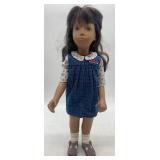 Vintage Sasha Doll with Blue Dress and Amtrak Pin