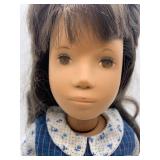 Vintage Sasha Doll with Blue Dress and Amtrak Pin