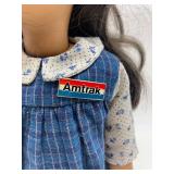 Vintage Sasha Doll with Blue Dress and Amtrak Pin