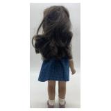 Vintage Sasha Doll with Blue Dress and Amtrak Pin