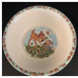 Disney Bambi and Thumper Plush Toys with Collectible Tin and Bowl Set