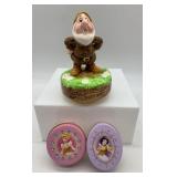 Schmid Sneezy Music Box and Disney Trinket Boxes