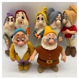 Collection of 7 Vintage Gund Dwarfs Plush and Figures