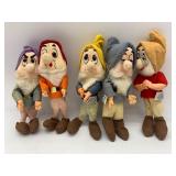 Collection of 7 Vintage Gund Dwarfs Plush and Figures