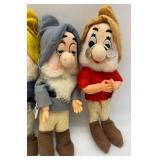 Collection of 7 Vintage Gund Dwarfs Plush and Figures