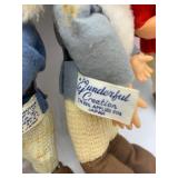 Collection of 7 Vintage Gund Dwarfs Plush and Figures