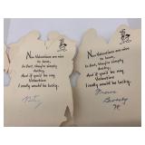 Vintage Disney Valentine and Plastic Toy Set featuring Mickey, Minnie, and Donald Duck