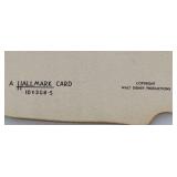 Vintage Disney Valentine and Plastic Toy Set featuring Mickey, Minnie, and Donald Duck