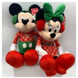 Set of 4 Disney Mickey and Minnie Mouse Plush Dolls