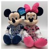 Set of 4 Disney Mickey and Minnie Mouse Plush Dolls