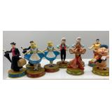 Set of 12 Disney Character Figurines - Mary Poppins, Alice, Tarzan, and More
