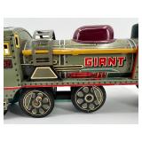 Vintage Tin Litho Toy Train with Archer and Horse Graphics