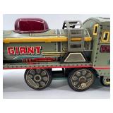 Vintage Tin Litho Toy Train with Archer and Horse Graphics