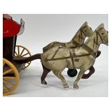 Vintage Northwestern Stage Lines Tin Toy Stagecoach with Horses