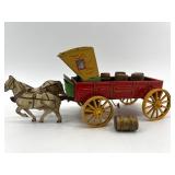 Vintage Tin Horse-Drawn Wagon Toy by Northwestern Products Co.