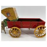 Vintage Tin Horse-Drawn Wagon Toy by Northwestern Products Co.