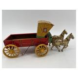 Vintage Tin Horse-Drawn Wagon Toy by Northwestern Products Co.