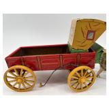 Vintage Tin Horse-Drawn Wagon Toy by Northwestern Products Co.