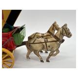 Vintage Tin Horse-Drawn Wagon Toy by Northwestern Products Co.