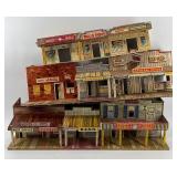 Wooden Old West Town Model Set with Detailed Storefronts