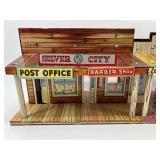 Wooden Old West Town Model Set with Detailed Storefronts