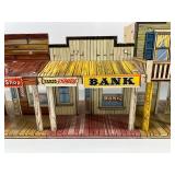 Wooden Old West Town Model Set with Detailed Storefronts