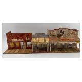 Wooden Old West Town Model Set with Detailed Storefronts
