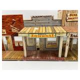 Wooden Old West Town Model Set with Detailed Storefronts
