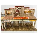 Wooden Old West Town Model Set with Detailed Storefronts
