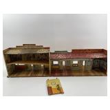 Wooden Old West Town Model Set with Detailed Storefronts