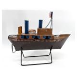 Vintage Ship Model and Walter Thomas Maritime Print Set