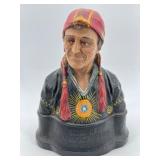 Vintage 1946 Indio De Chichicastenango Bust by Guatemalan Artist Ayariegos