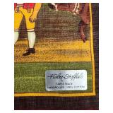 Vintage Swiss-Made Fisch Stoffels Handkerchief with Country Scene