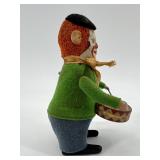 Vintage Schuco Wind-Up Toy Drummer with Felt Clothing