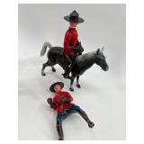 Collection of Royal Canadian Mounted Police Figurines and Horse