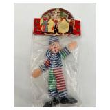 Set of 3 Vintage Clown Dolls Including Artisan and Bendy Clowns