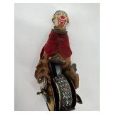 Set of 3 Vintage Wind-Up Clown Toys for Parts or Repair