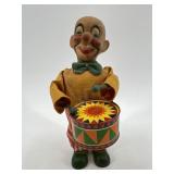 Set of 3 Vintage Wind-Up Clown Toys for Parts or Repair
