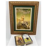 Framed Vintage French Bicycle Poster & Congress Playing Cards Set